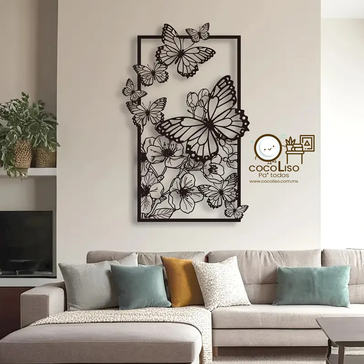 Cuadro de flores y mariposas - Image 2