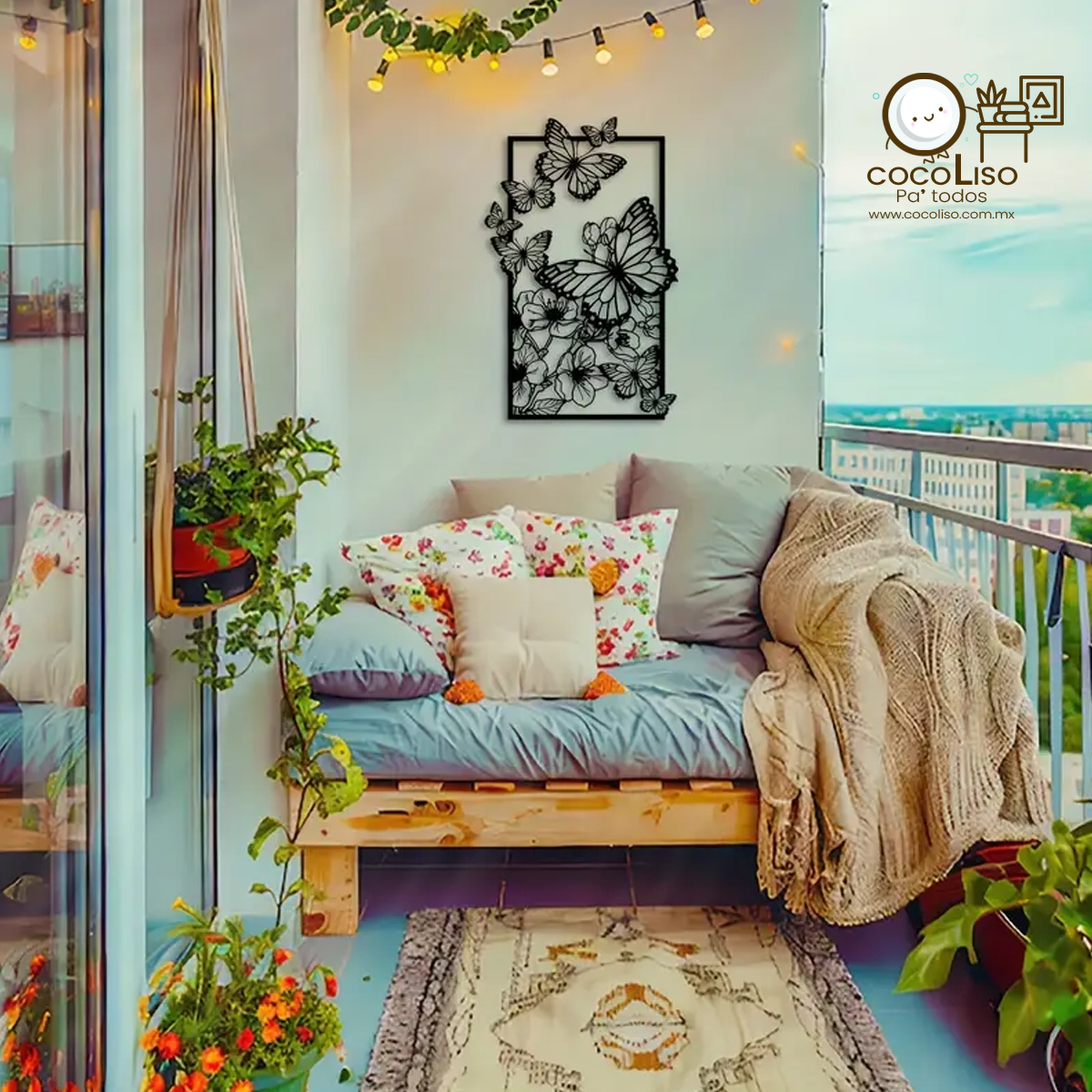 Cuadro de flores y mariposas - Image 3