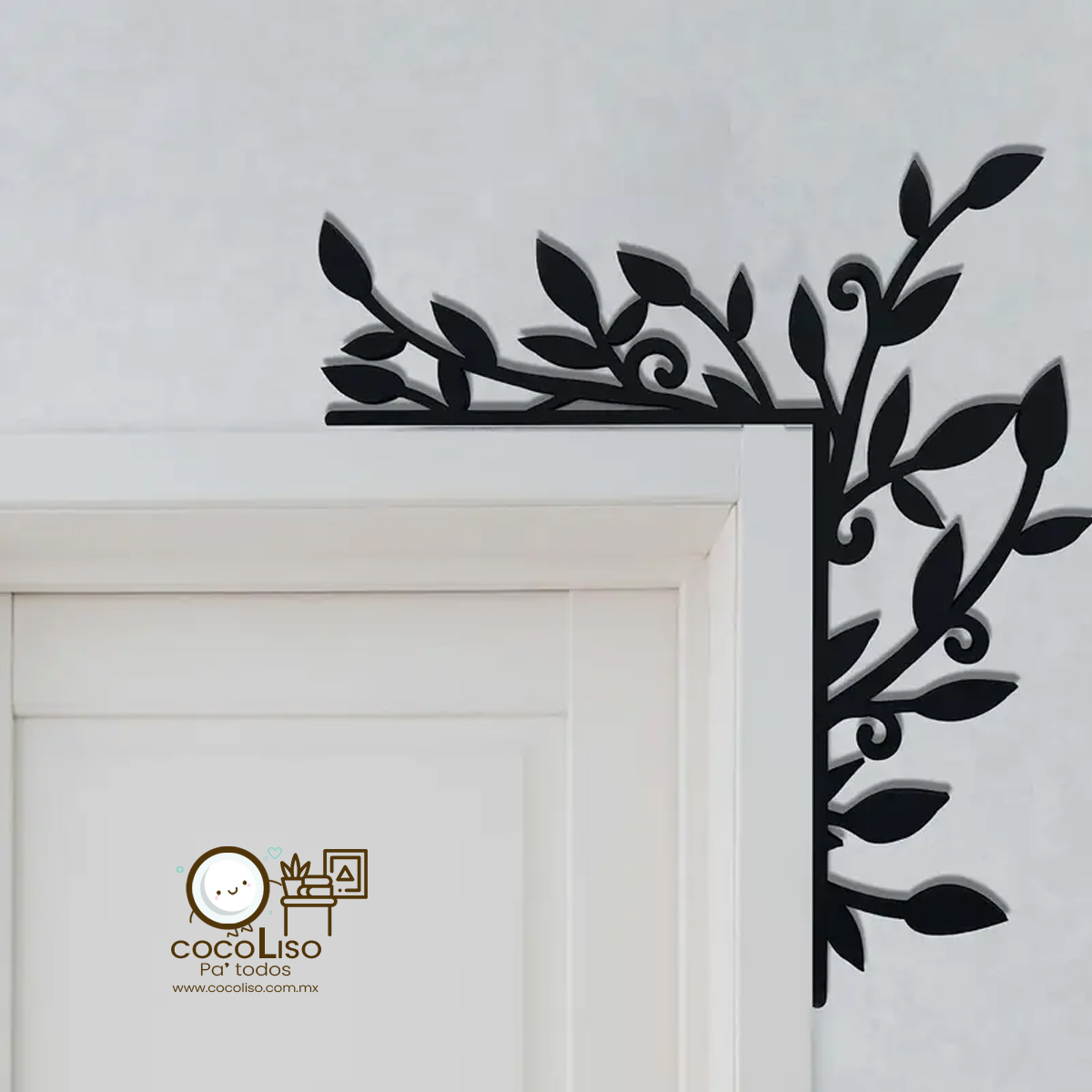 Esquina para puerta, ramas y hojas - Image 3