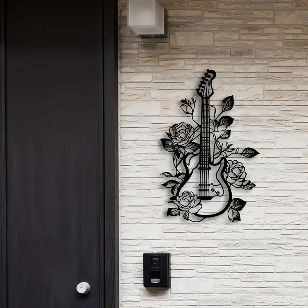 Guitarra eléctrica con rosas - Image 2