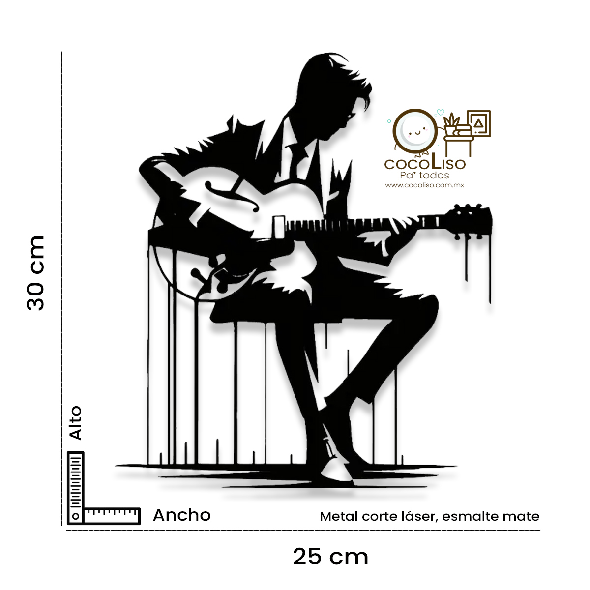 Hombre guitarrista, guitarra acústica