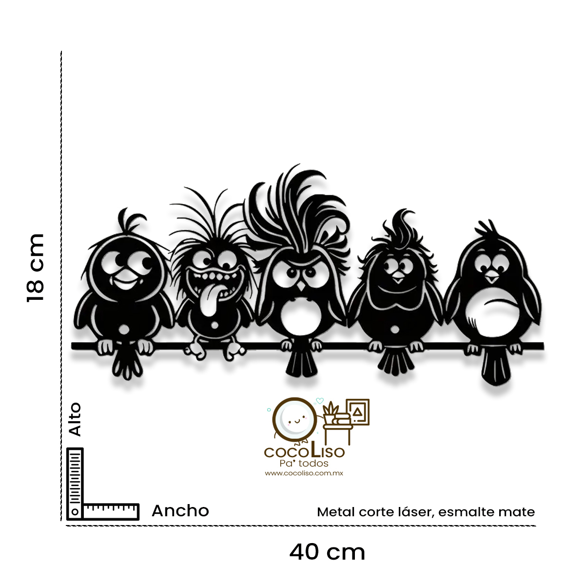 Pájaros locos en la cable de luz