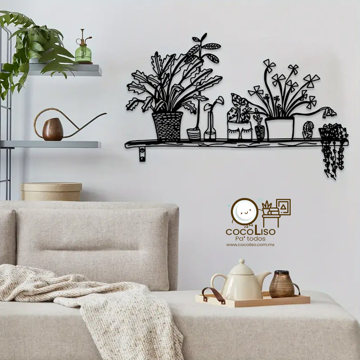 Repisa con 8 macetas varias - Image 2