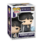 Funko Pop! Wednesday Addams con sombrilla y uniforme a rayas - Image 2