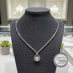 Gargantilla delgada  terminado liso con casquillo al centro - plata 925