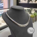 Gargantilla gruesa terminado liso - plata 925